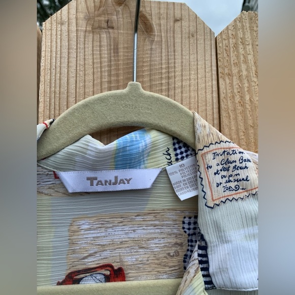 Vintage Hawaiian Shirt TanJay - Size 10  Button-up Lighthouse‎ Starfish Anchor - Picture 5 of 8